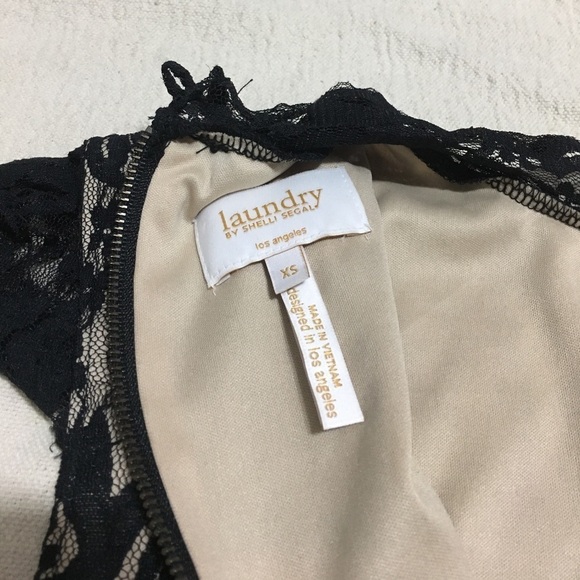 Laundry By Shelli Segal Nude/black Lace top - Picture 5 of 6